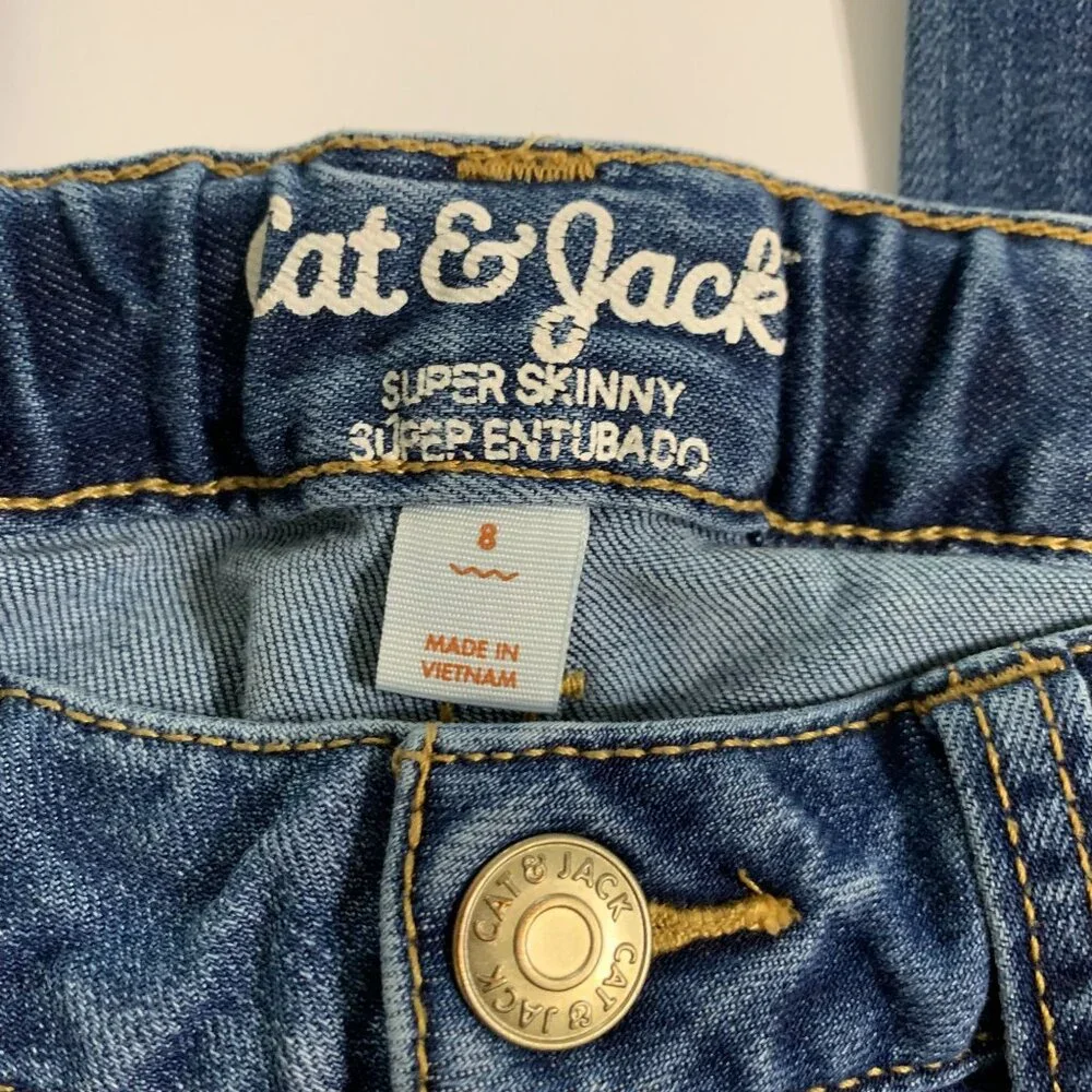 Cat & Jack Girls Super‎ Skinny Jeans Size 8